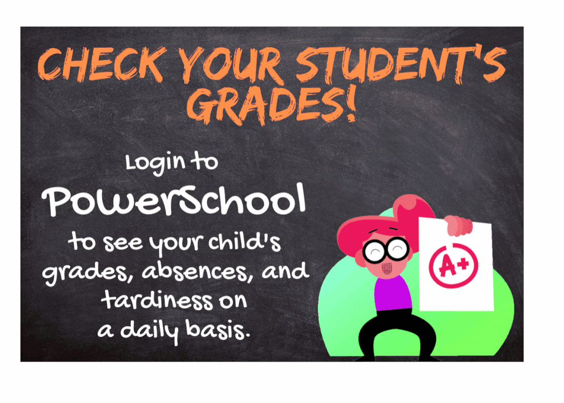 Reminder and link for Parents to check their student's grades.